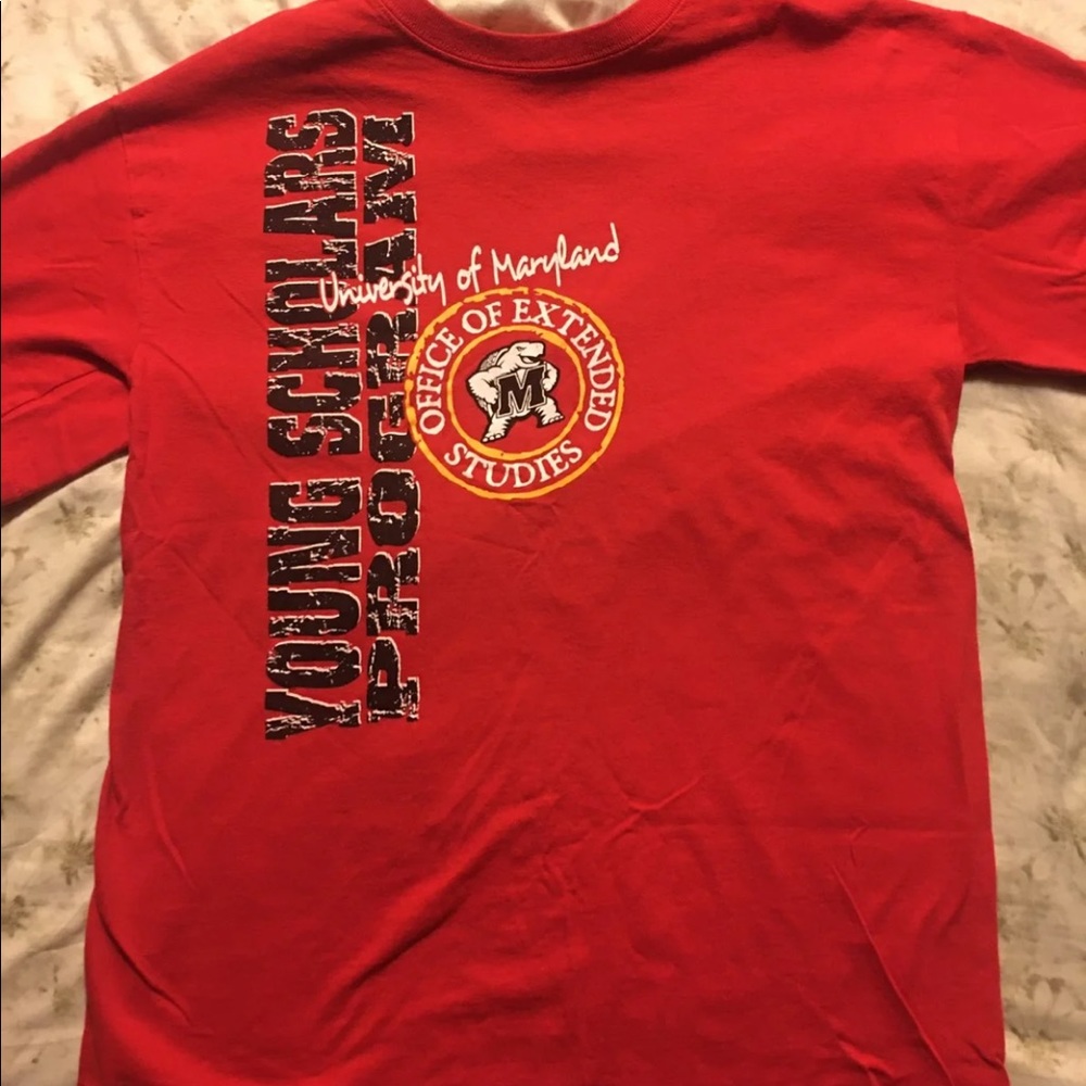 University of Maryland red tee mens